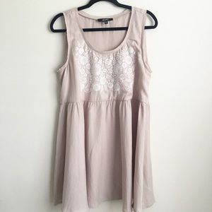 Lulus Cream embroidered Dress Size Extra Large